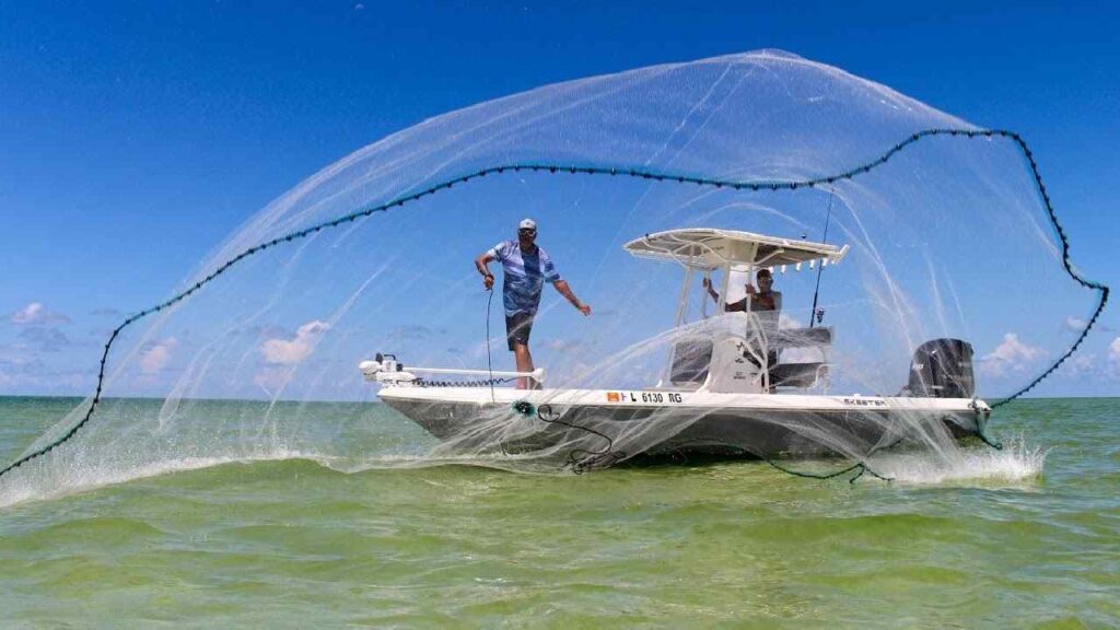 Through fishing nets